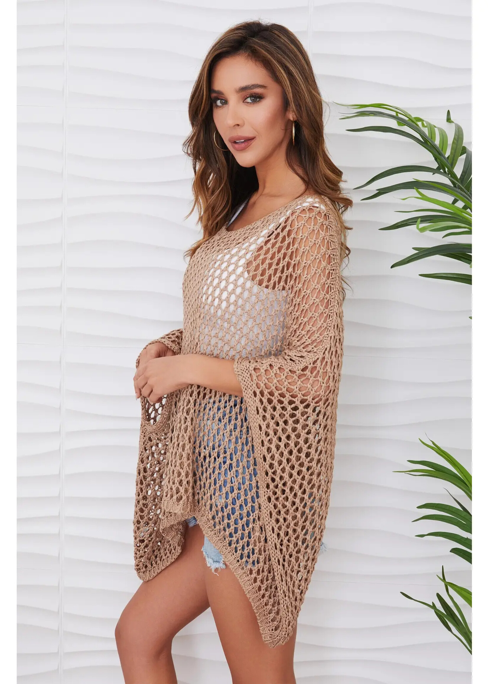 Milio Milano Crochet Layering Top One Size