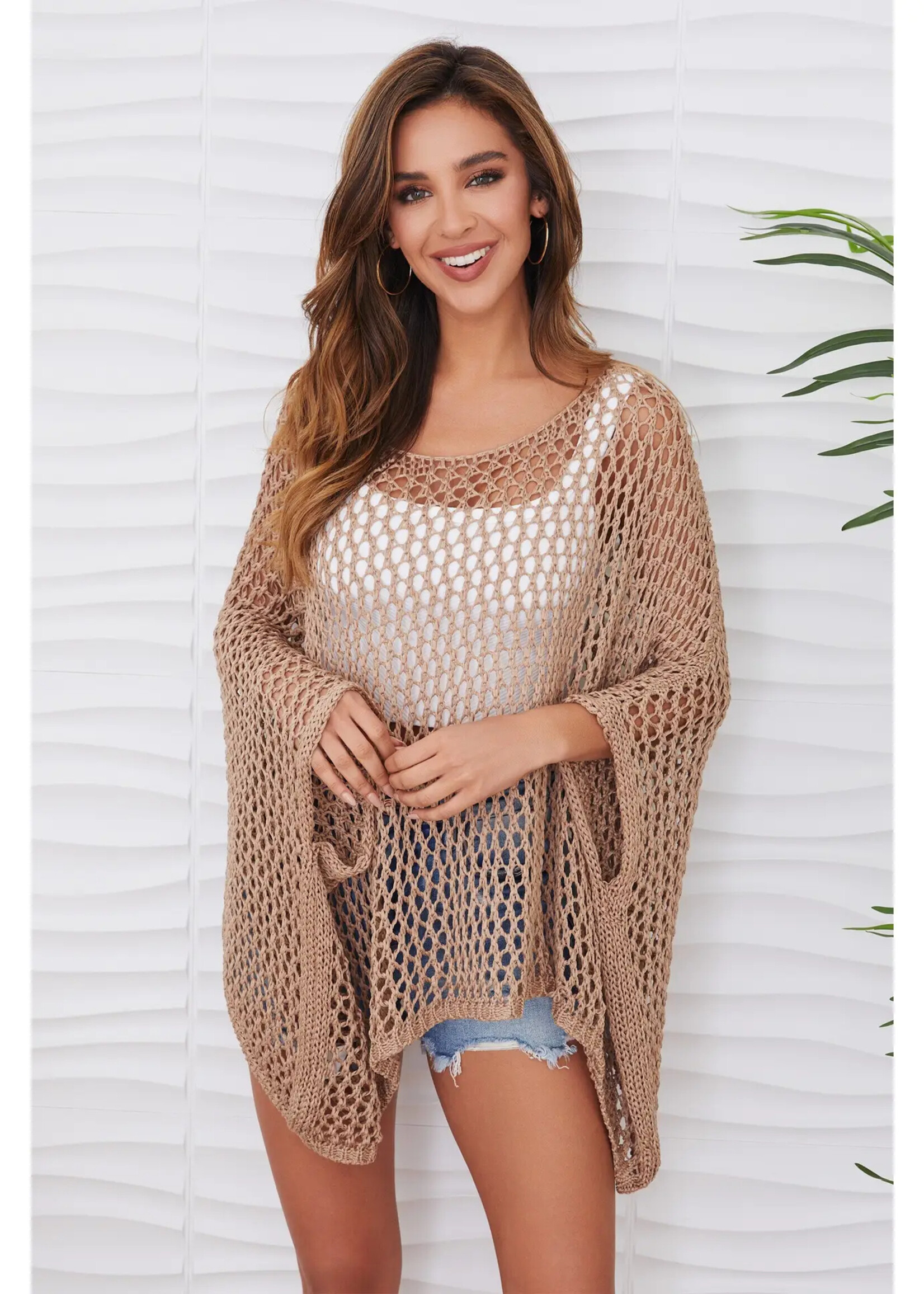 Milio Milano Crochet Layering Top One Size