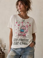 Jaded Gypsy Clothing Worn and Weathered Tee Eat Cake One Size