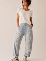 Jaded Gypsy Clothing Peace and Love Jeans Blue Railroad