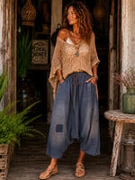 Jaded Gypsy Clothing Multi Colors Earthsong Harem Pants Chambray One Size