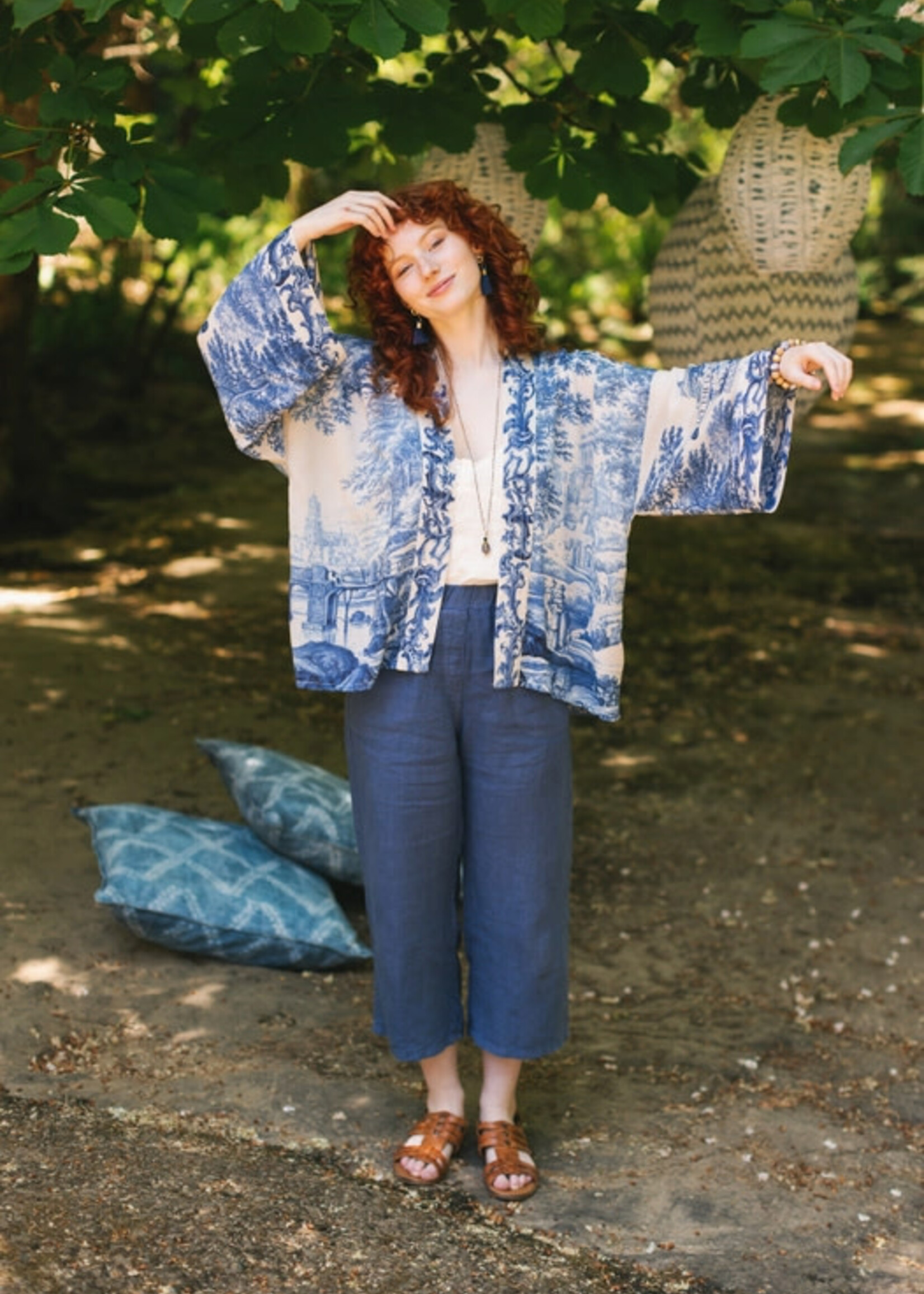 Market of Stars Let the Light in Pixie Duster w/ Blue Delft Toile