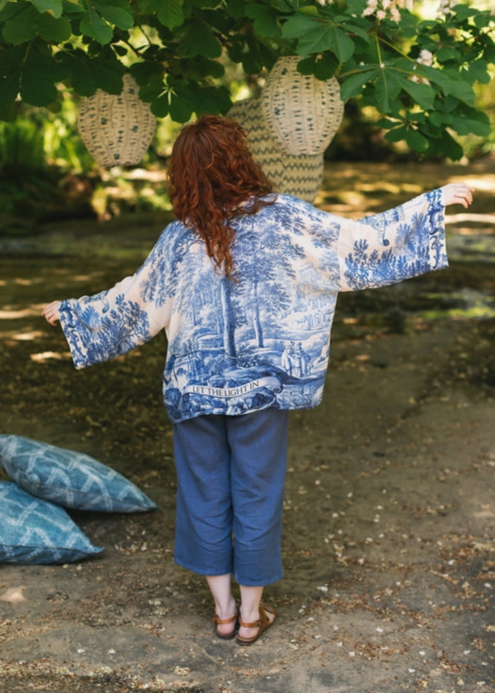 Market of Stars Let the Light in Pixie Duster w/ Blue Delft Toile