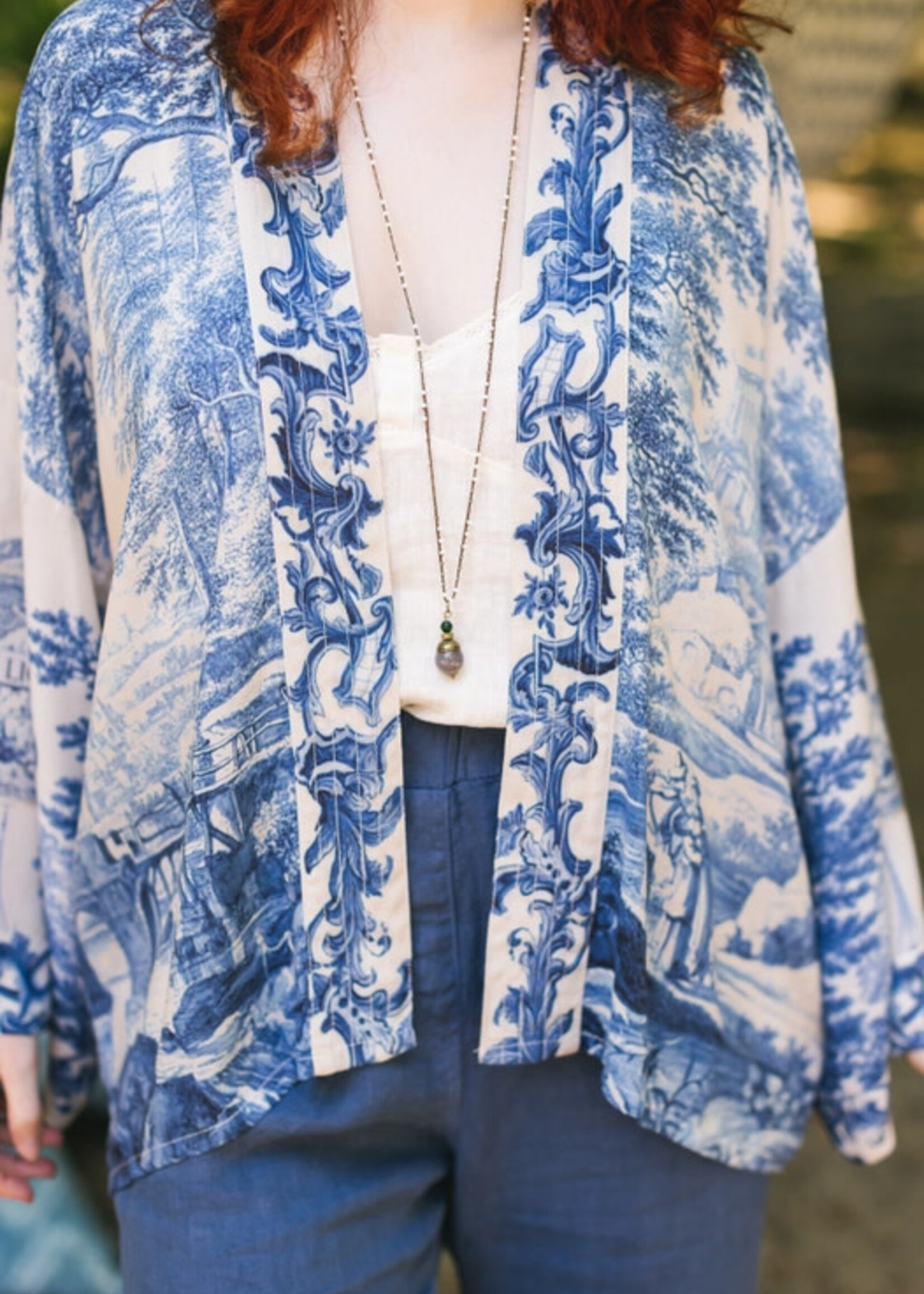 Market of Stars Let the Light in Pixie Duster w/ Blue Delft Toile