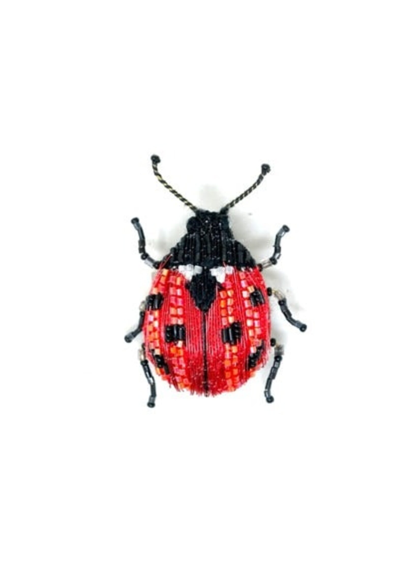 Trovelore Lucky Ladybug Beetle Brooch Pin Handmade