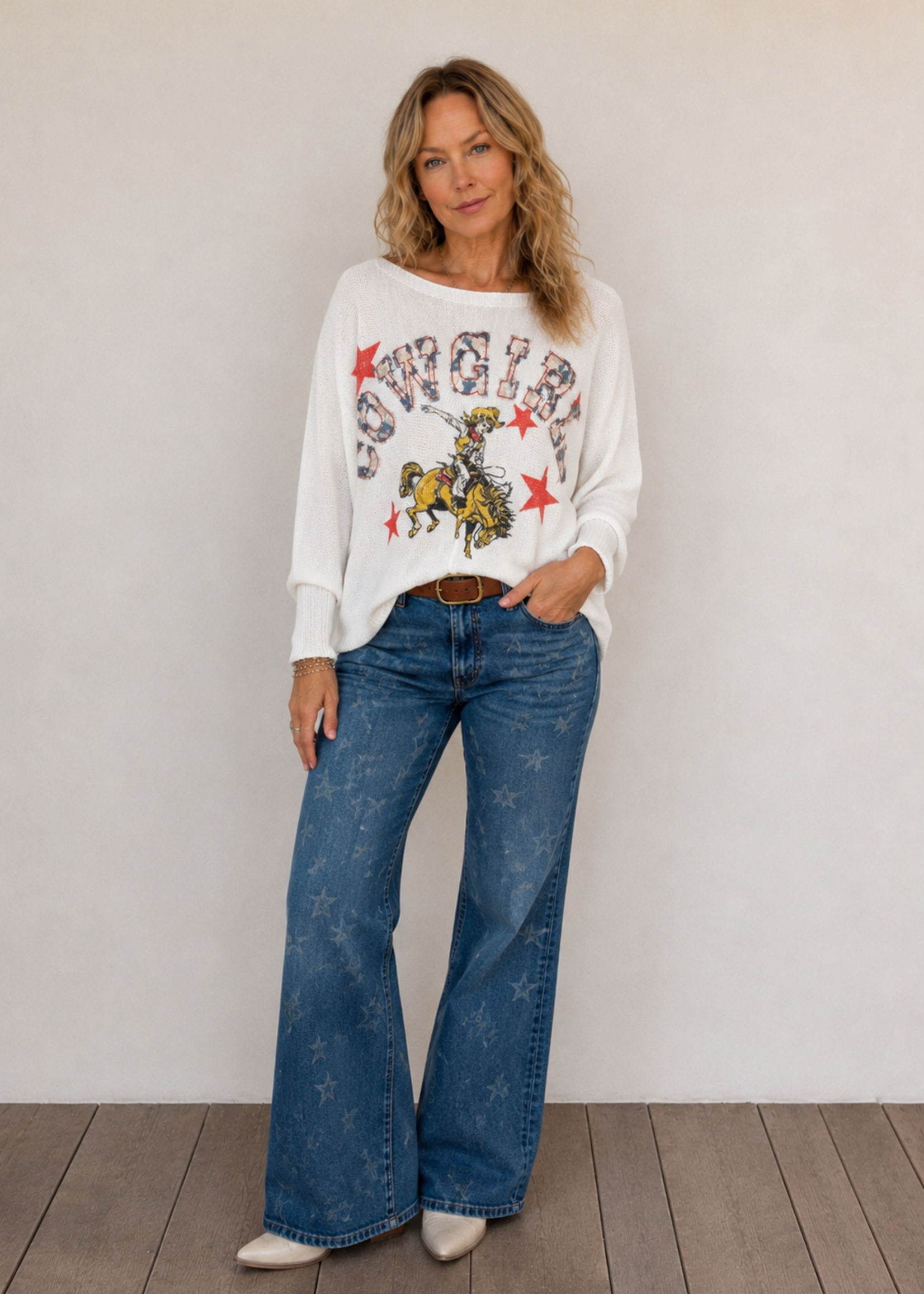 Gigi Batwing Sweater Cowgirl