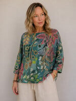 Gigi Batwing Sweater Jungle Bloom Gold Foil