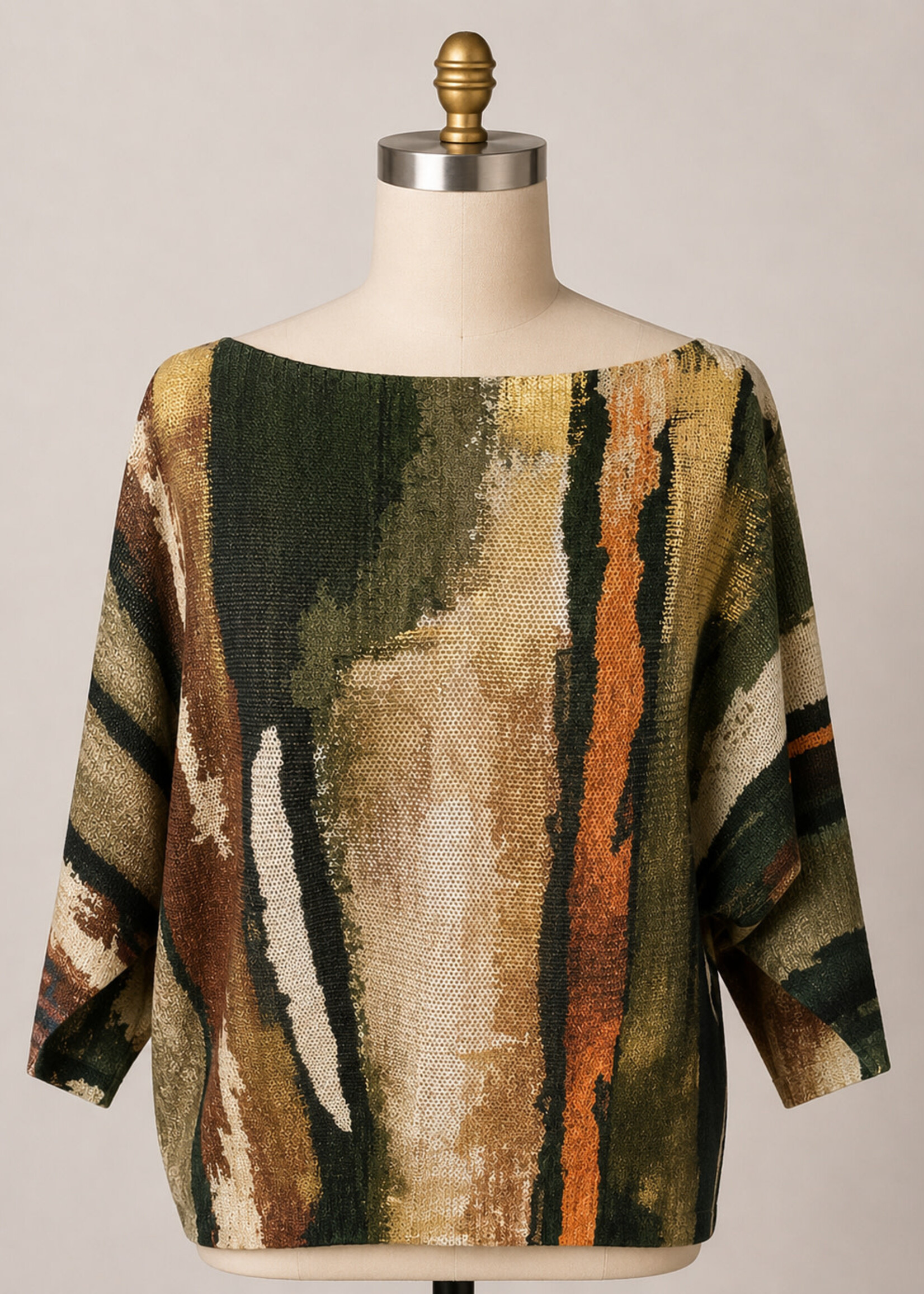 Gigi Batwing Sweater Autumn Wash Gold Foil