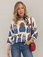 Gigi Batwing Sweater Sailor Dog