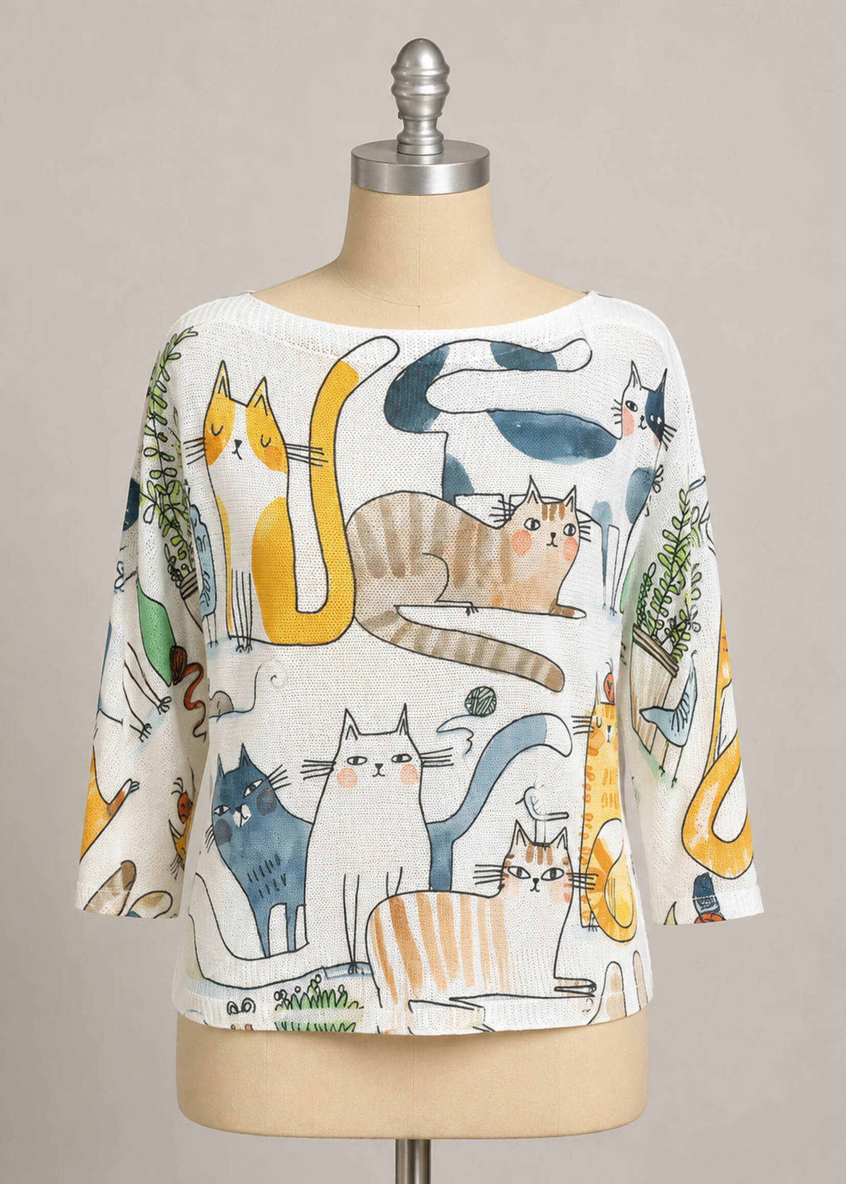 Gigi Batwing Sweater Multi Cat
