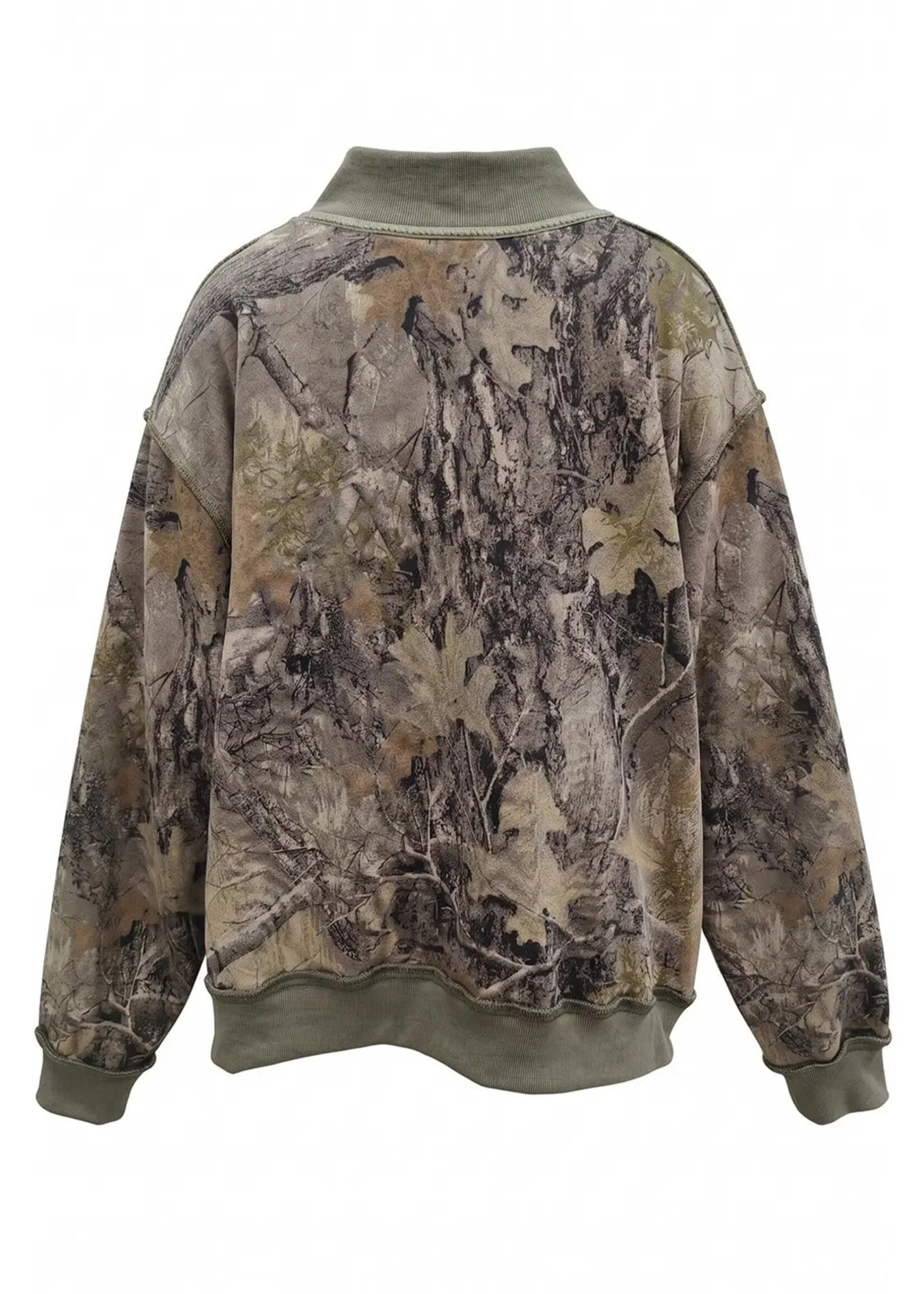 BUCKETLIST Tree Camo Mock Neck Sweatshirt