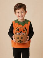 Tricks and Treats Felted Basket Pumpkin