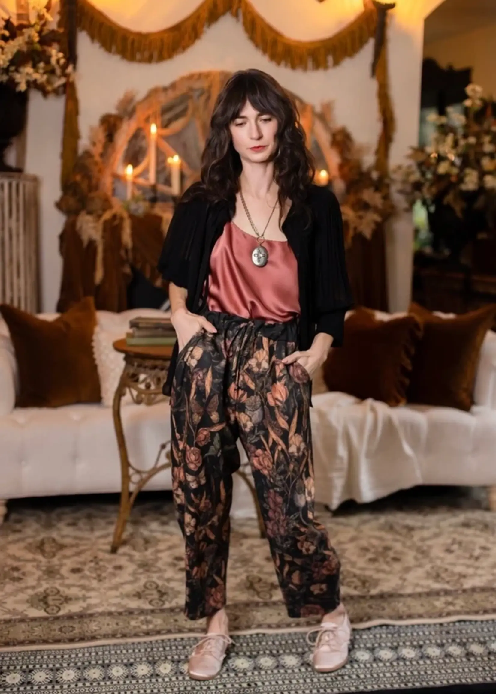 Market of Stars Momento Linen Crop Artist Pant