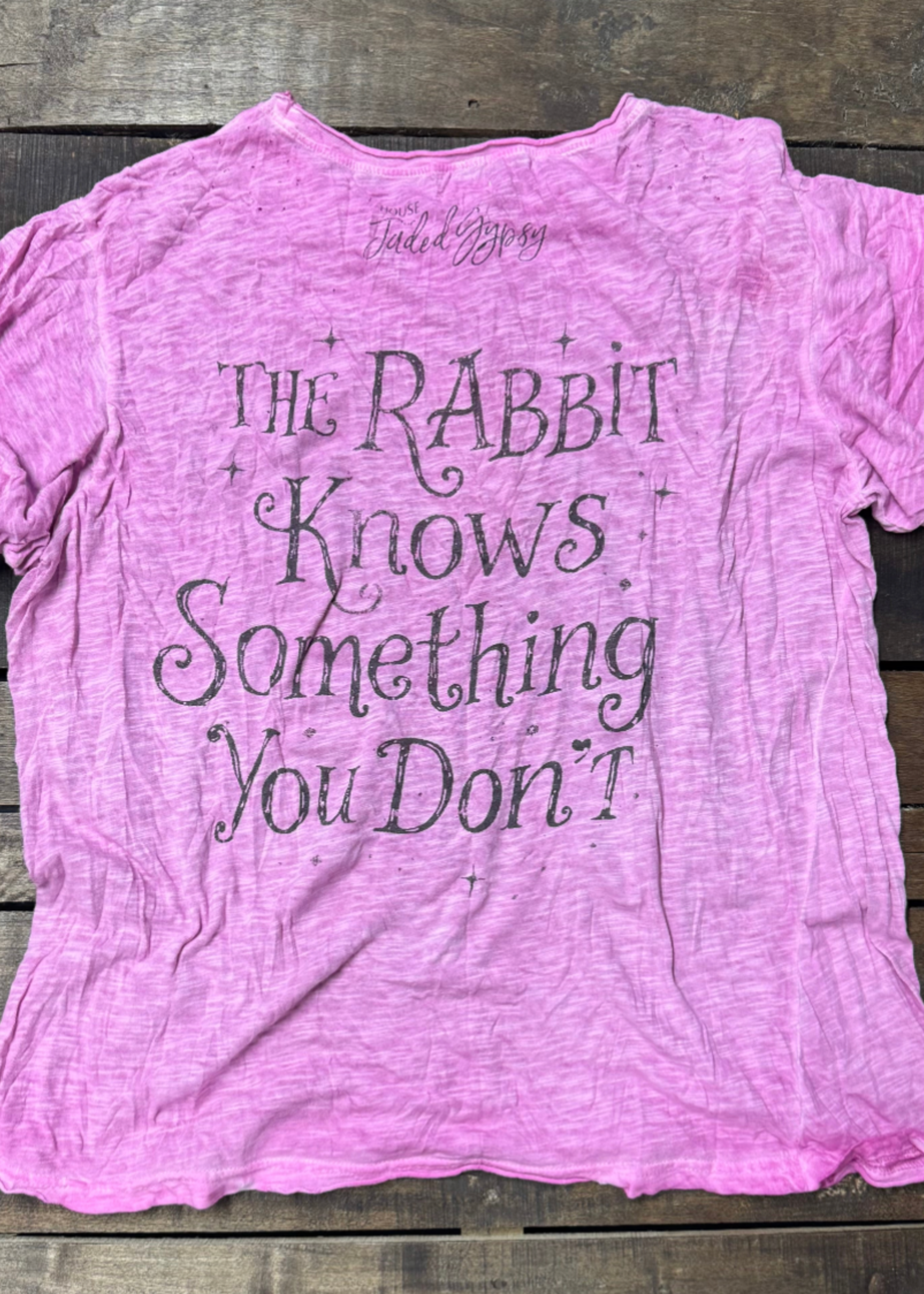 House of Jaded Gypsy Worn and Weathered Gypsy Rabbit Tee
