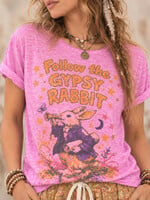 House of Jaded Gypsy Worn and Weathered Gypsy Rabbit Tee