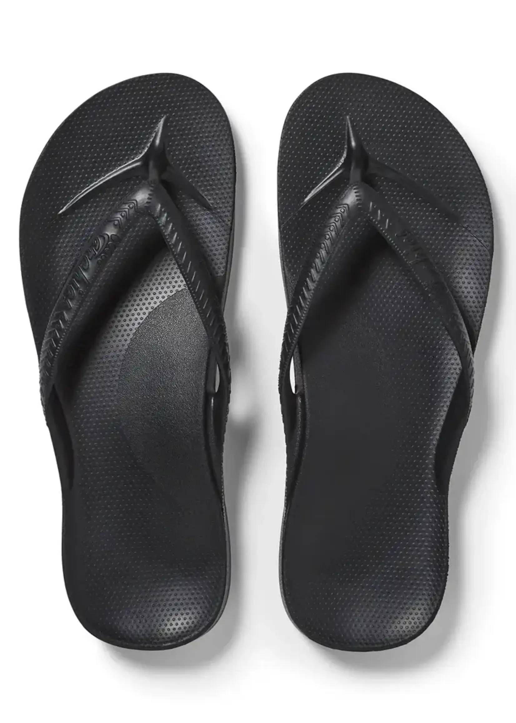 Archies Footwear Arch Support Flip Flops Classic Black Unisex