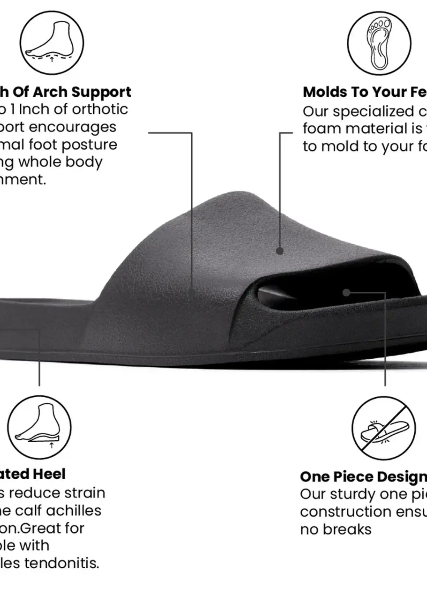 Archies Footwear Archies Arch Support Slides – Classic Collection