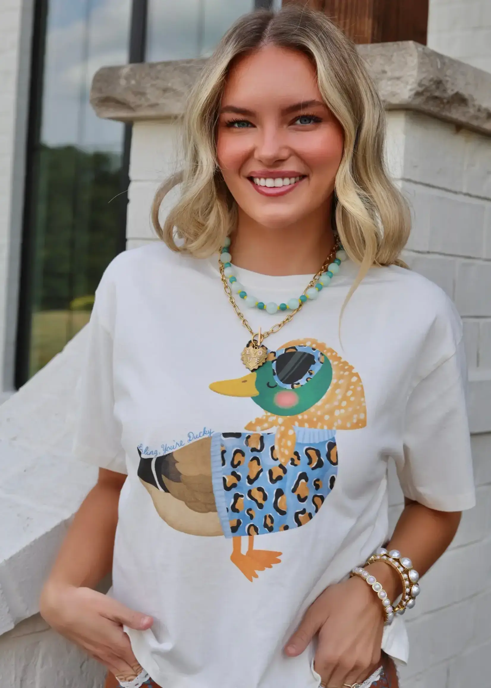 Poppy & Pine Darling You're Ducky Crop Tee