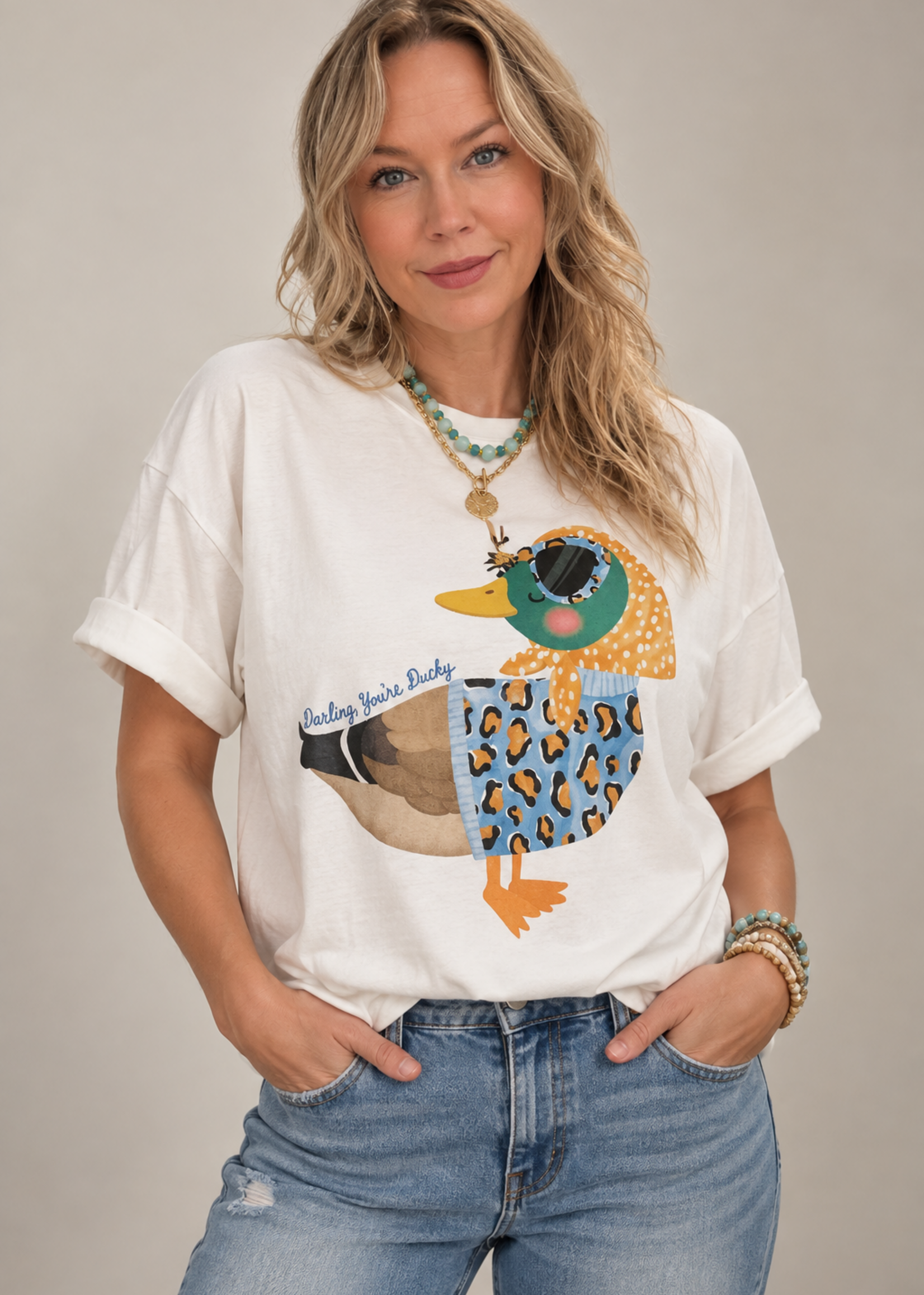 Poppy & Pine Darling You're Ducky Crop Tee