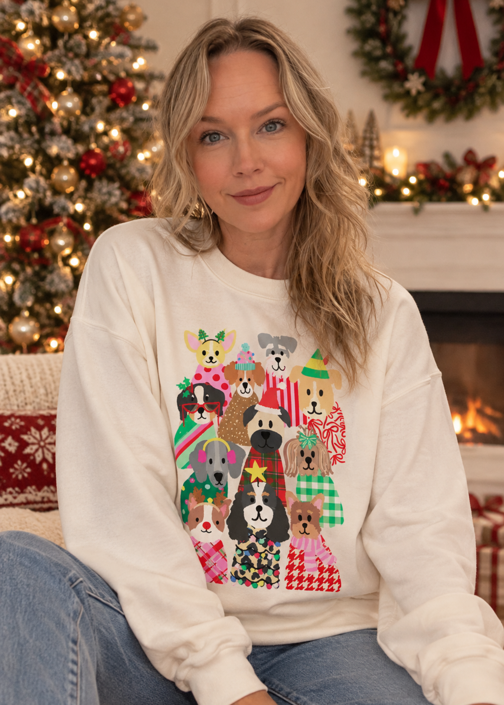 Poppy & Pine Festive Sweater Pups Sweatshirt
