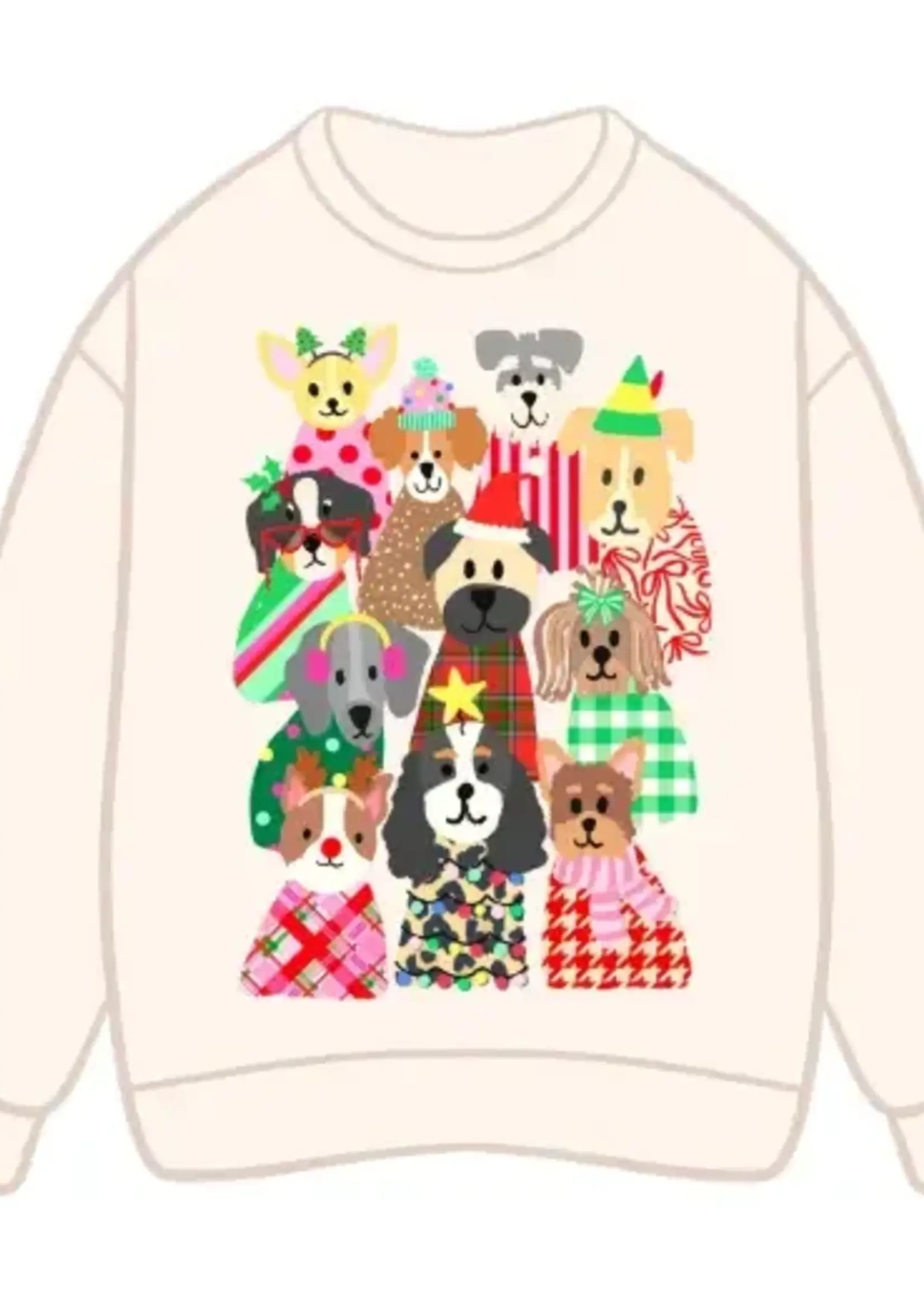 Poppy & Pine Festive Sweater Pups Sweatshirt
