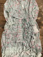 Jaded Gypsy Clothing Whispering Blooms Duster Sky One Size