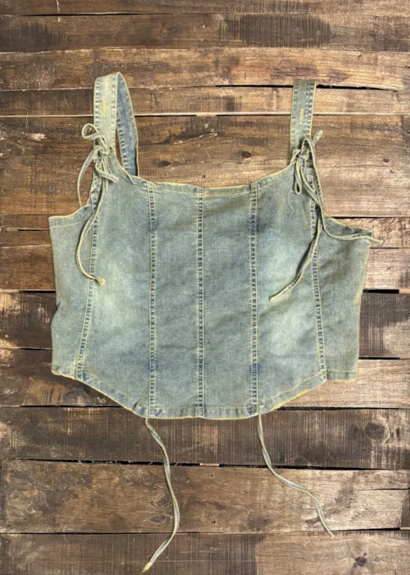 Jaded Gypsy Clothing Blue Willow Tank Medium Wash
