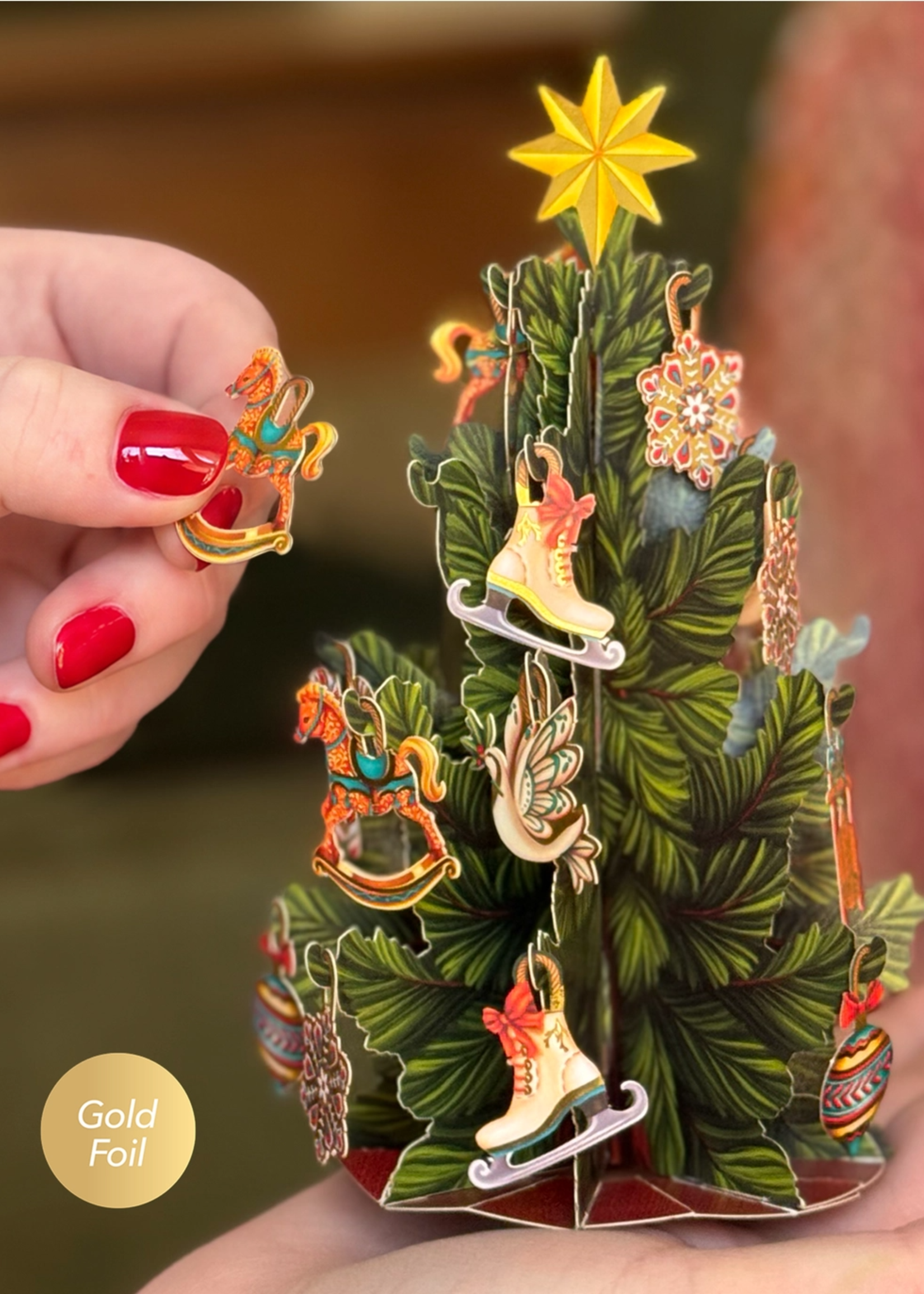 Christmas Tree w/Ornaments Pop Up Card
