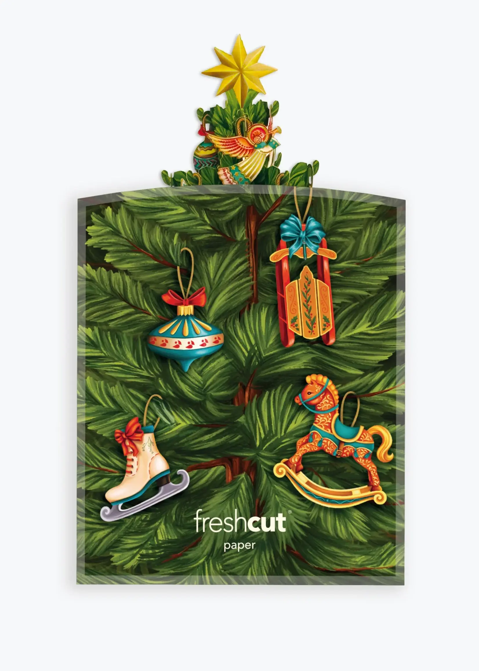 Christmas Tree w/Ornaments Pop Up Card