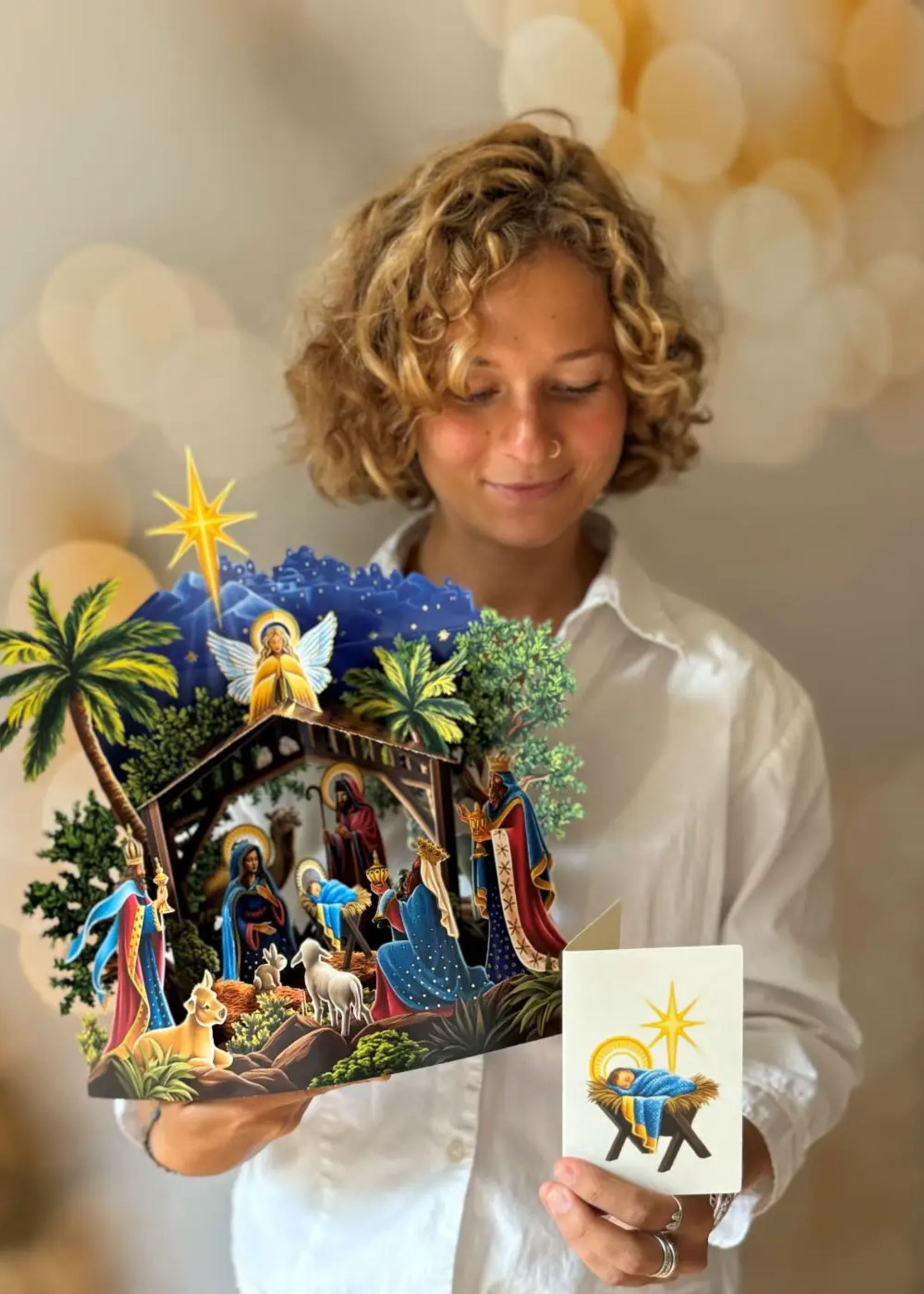 Starlit Nativity Pop Up Card