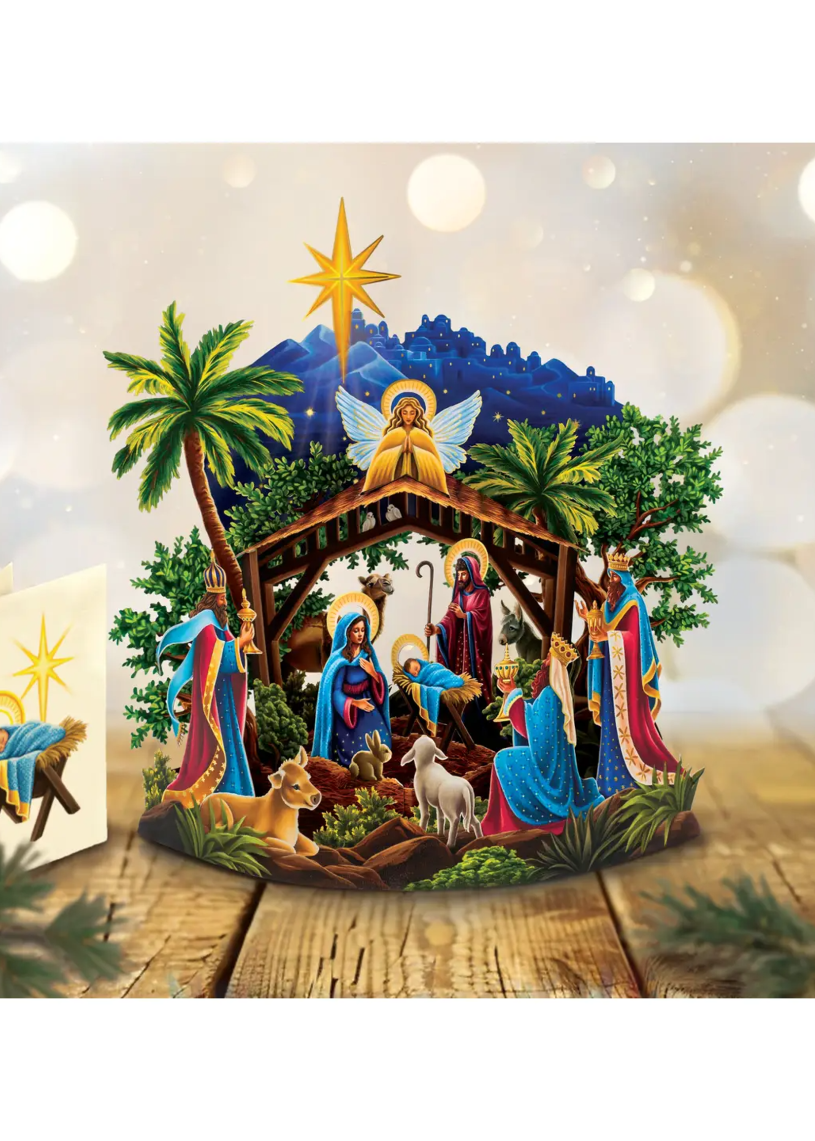 Starlit Nativity Pop Up Card