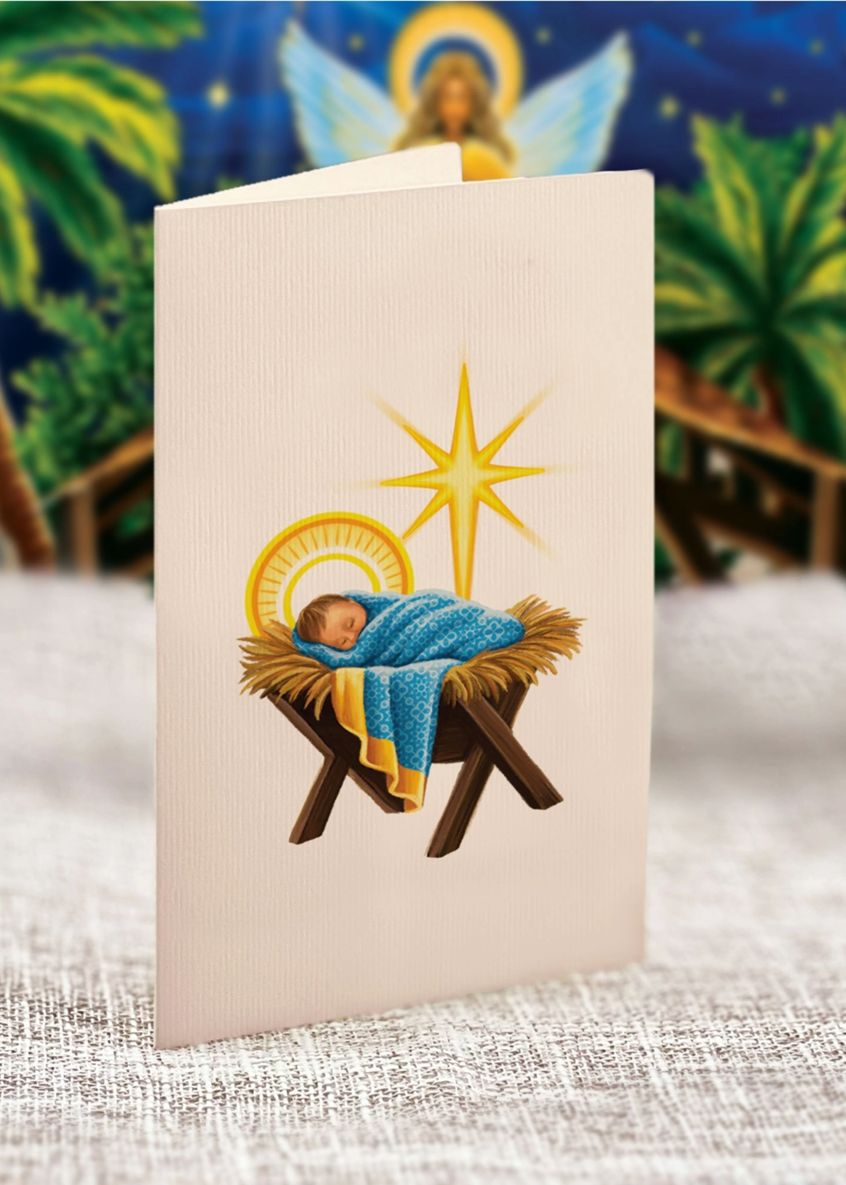 Starlit Nativity Pop Up Card