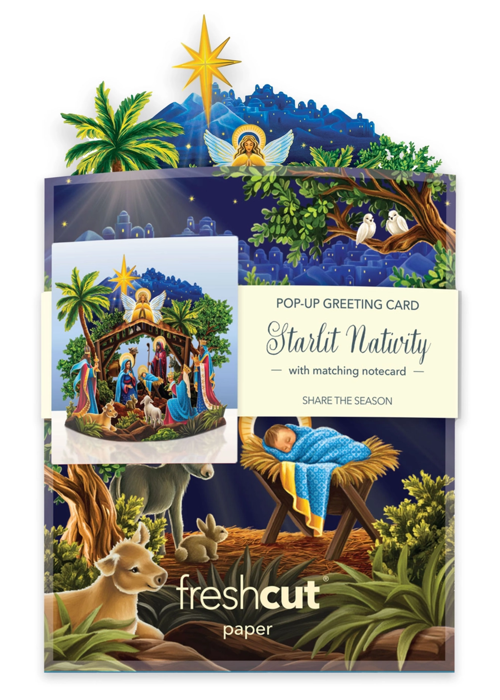 Starlit Nativity Pop Up Card