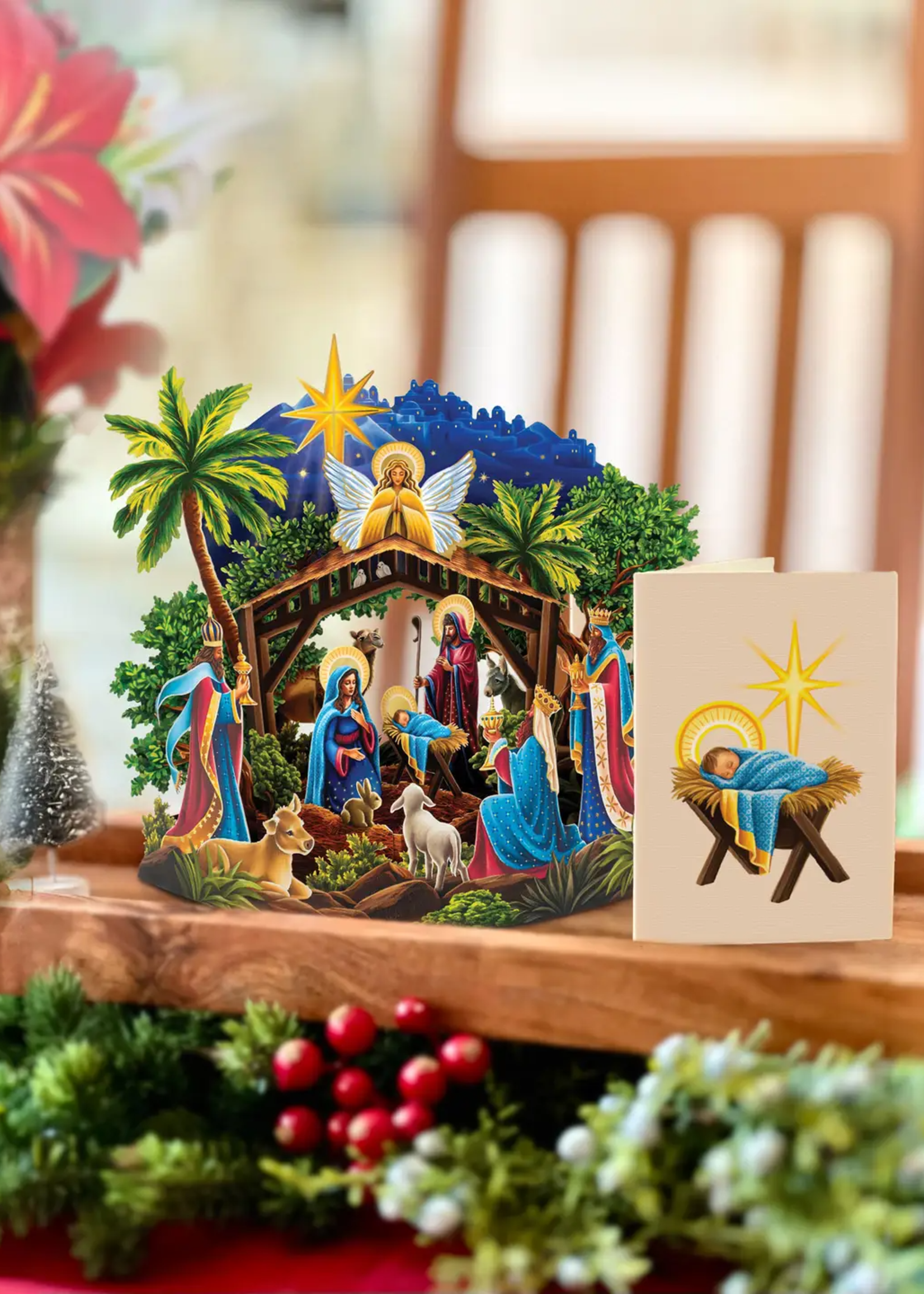 Starlit Nativity Pop Up Card