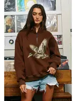 BUCKETLIST Camo Flying Mallard Half Zip