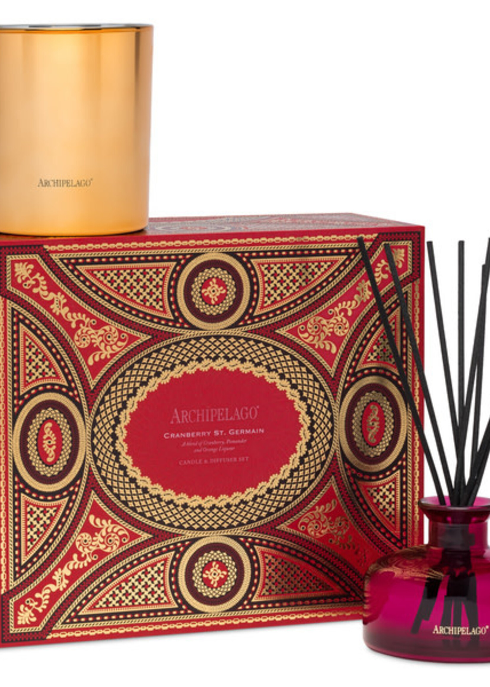 Archipelago Botanicals Cranberry St. Germain Candle & Diffuser Gift Set