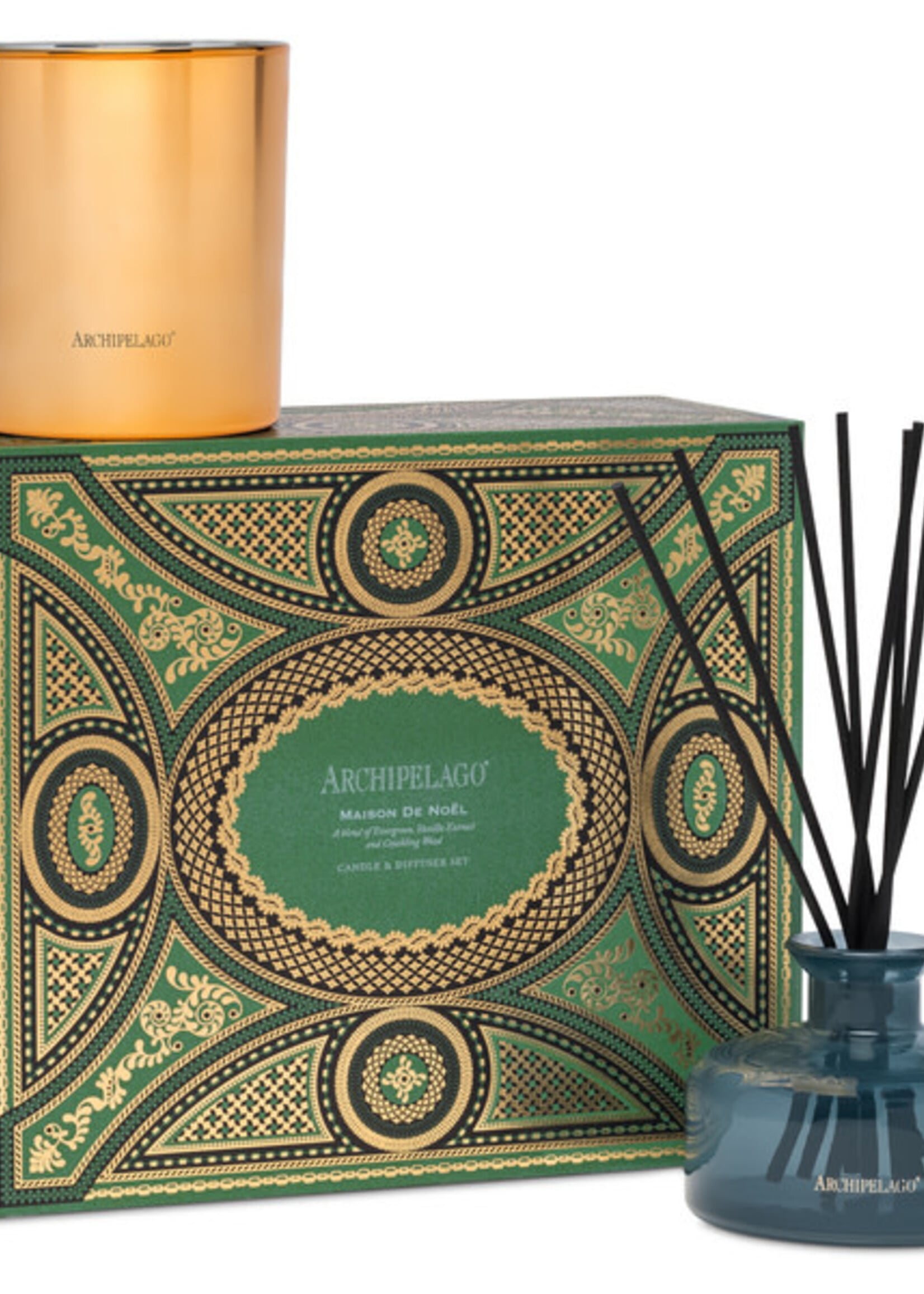Archipelago Botanicals Maison de Noel Candle & Diffuser Gift Set