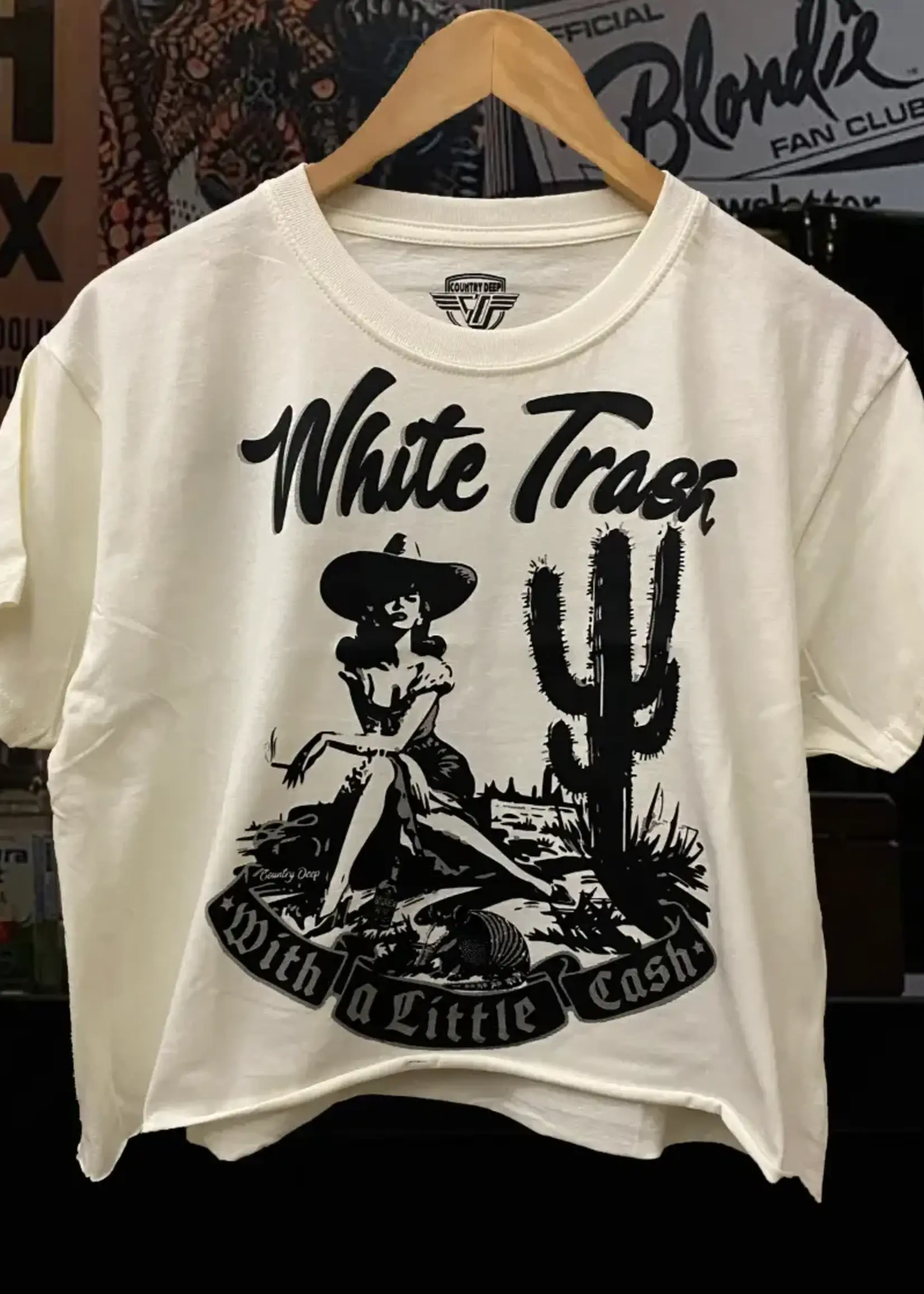 Country Deep White Trash Crop Tee Natural