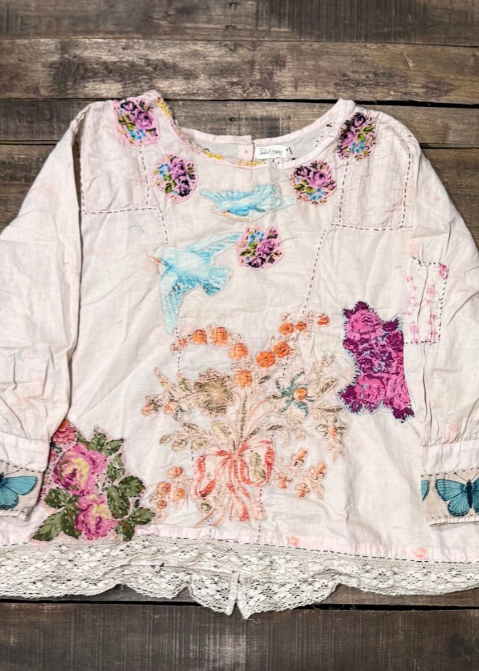 House of Jaded Gypsy Gilded Bloom Top Flutter