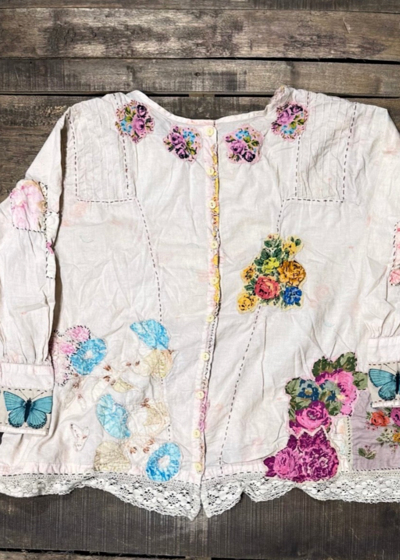 House of Jaded Gypsy Gilded Bloom Top Flutter
