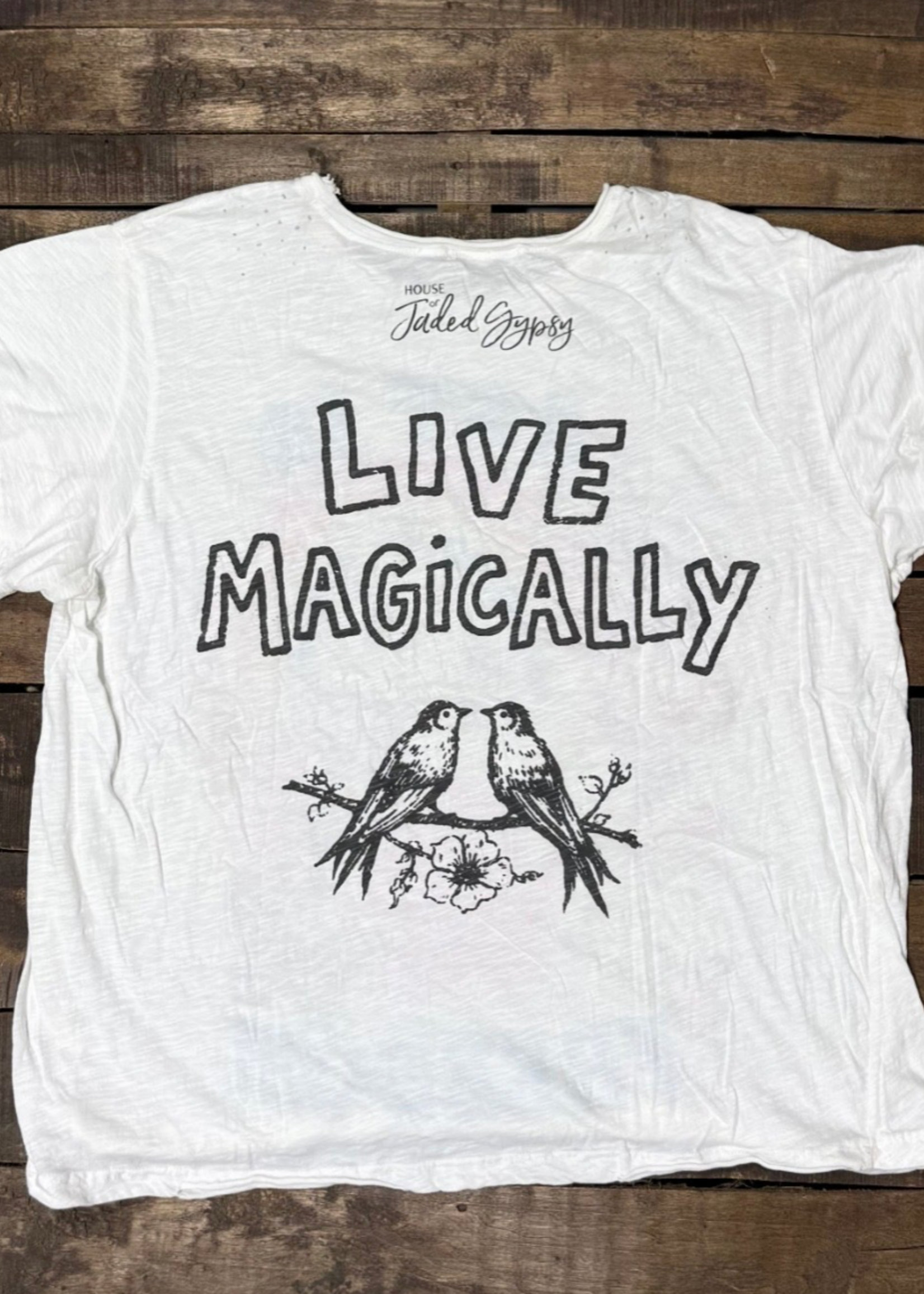 House of Jaded Gypsy Weathered and Worn Tee Derby