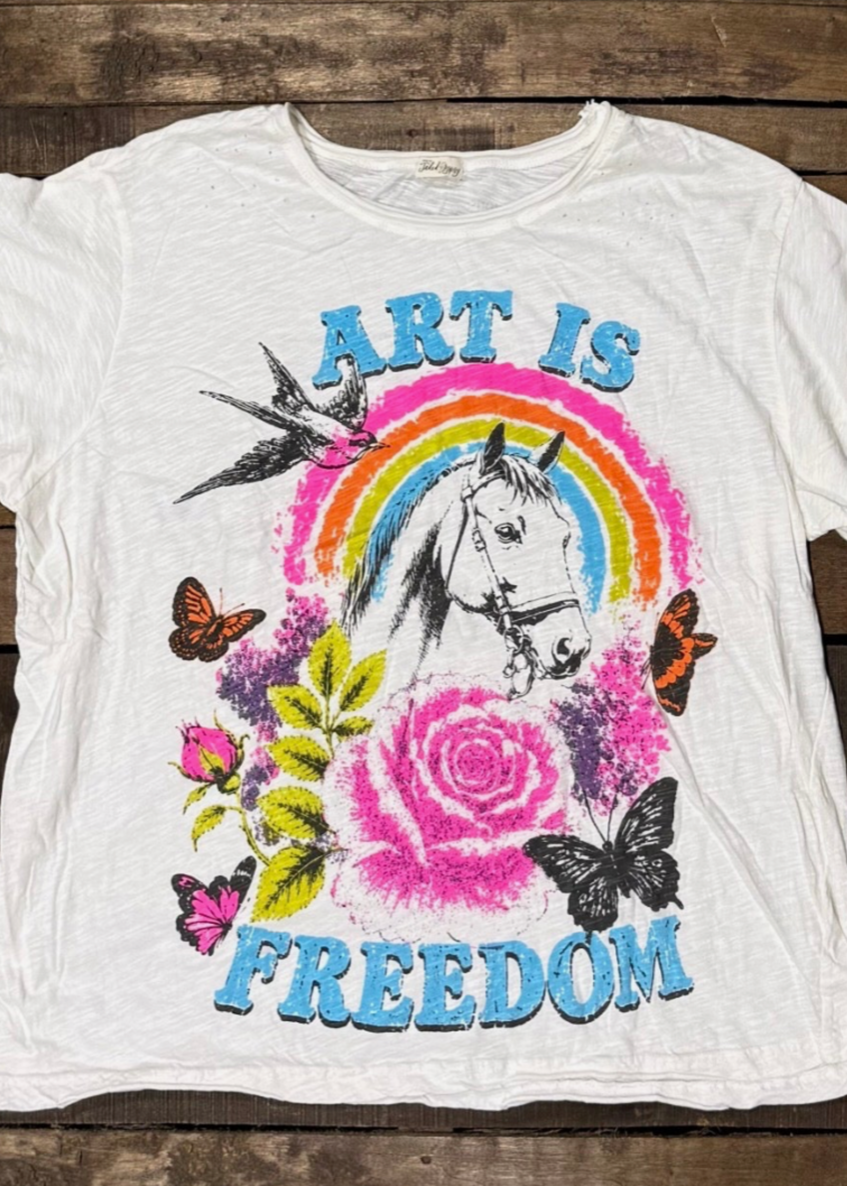 House of Jaded Gypsy Weathered and Worn Tee Derby