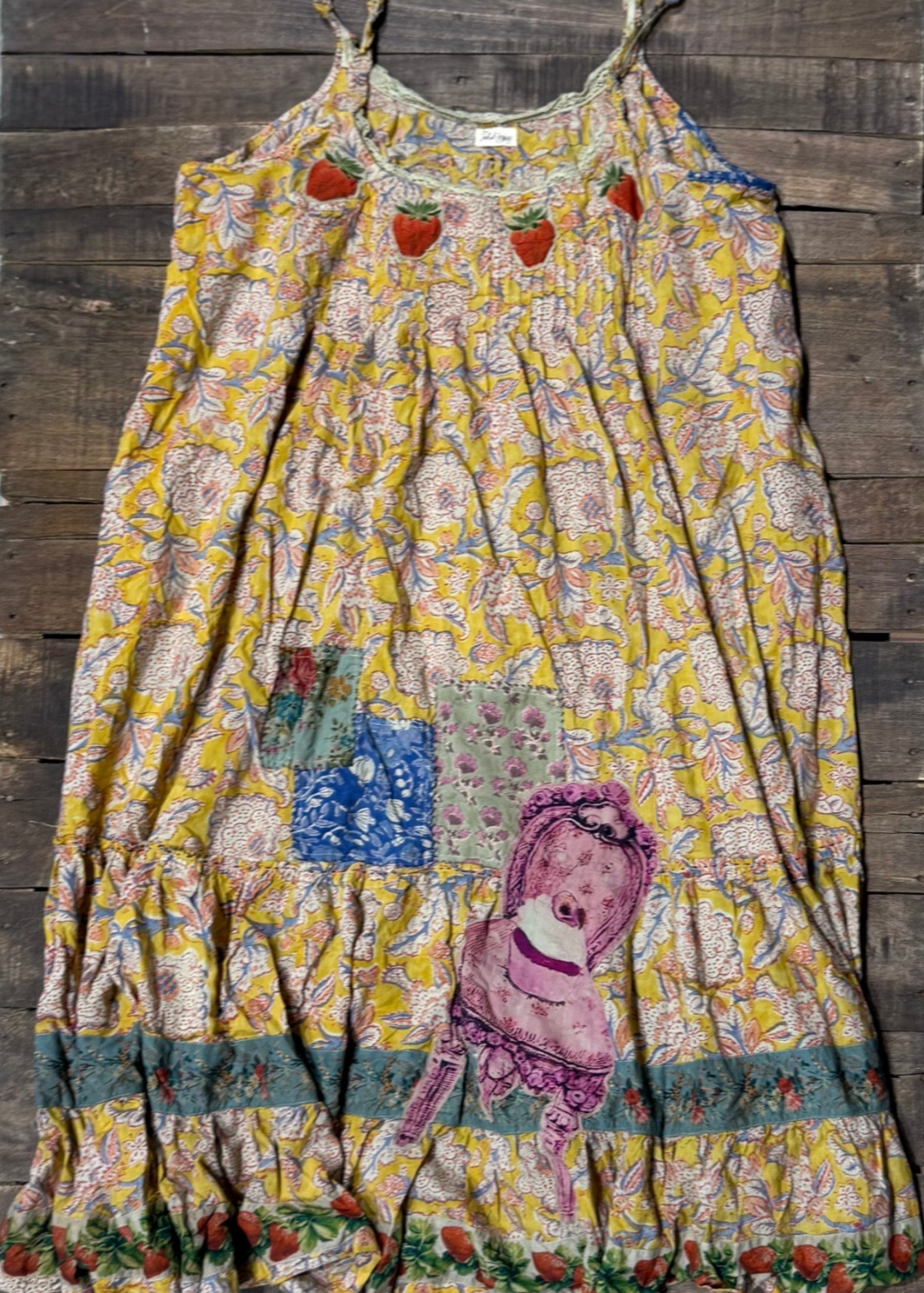 House of Jaded Gypsy Sunwashed Bloom Dress Golden