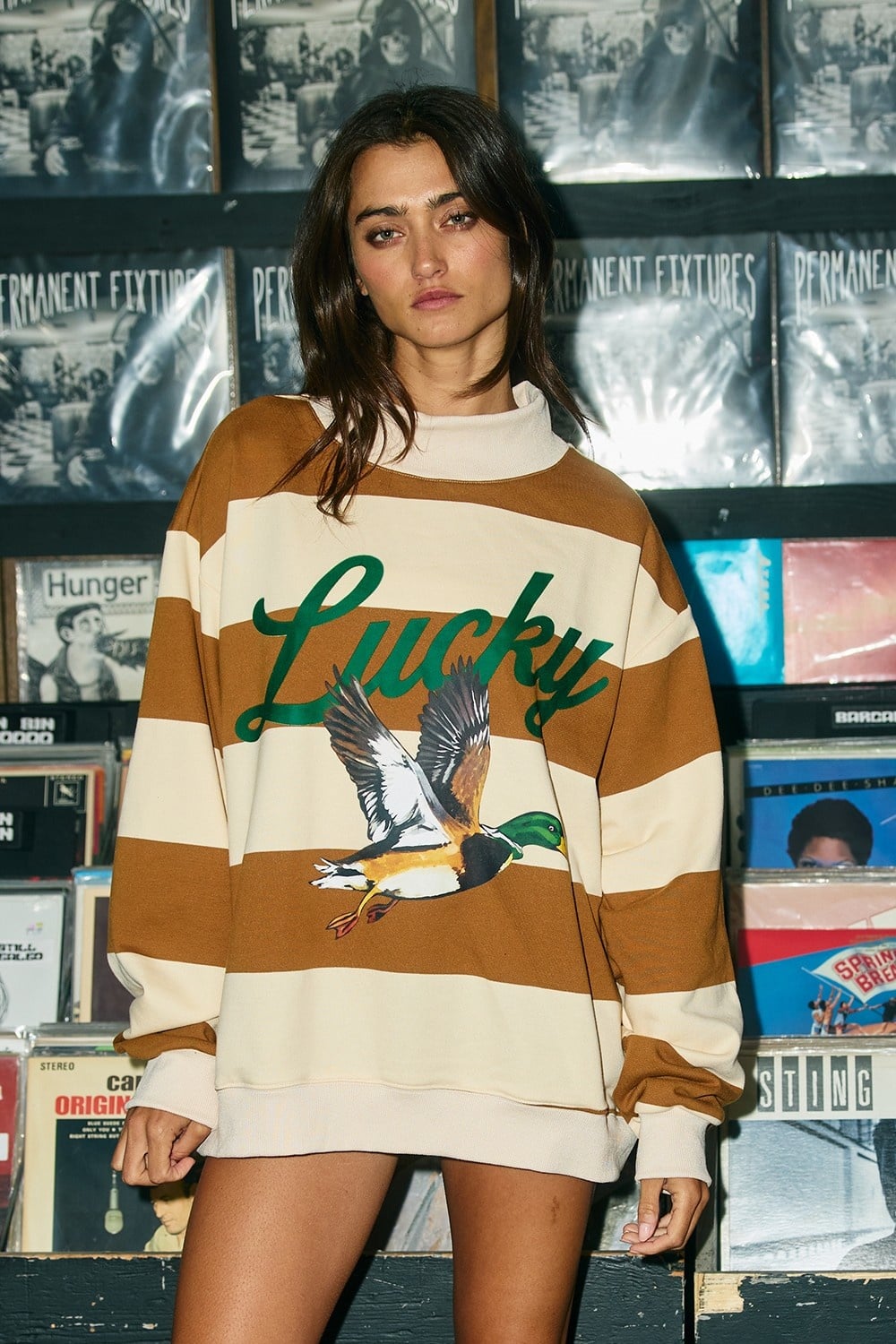 bucketlist stripe mallard lucky duck sweatshirt