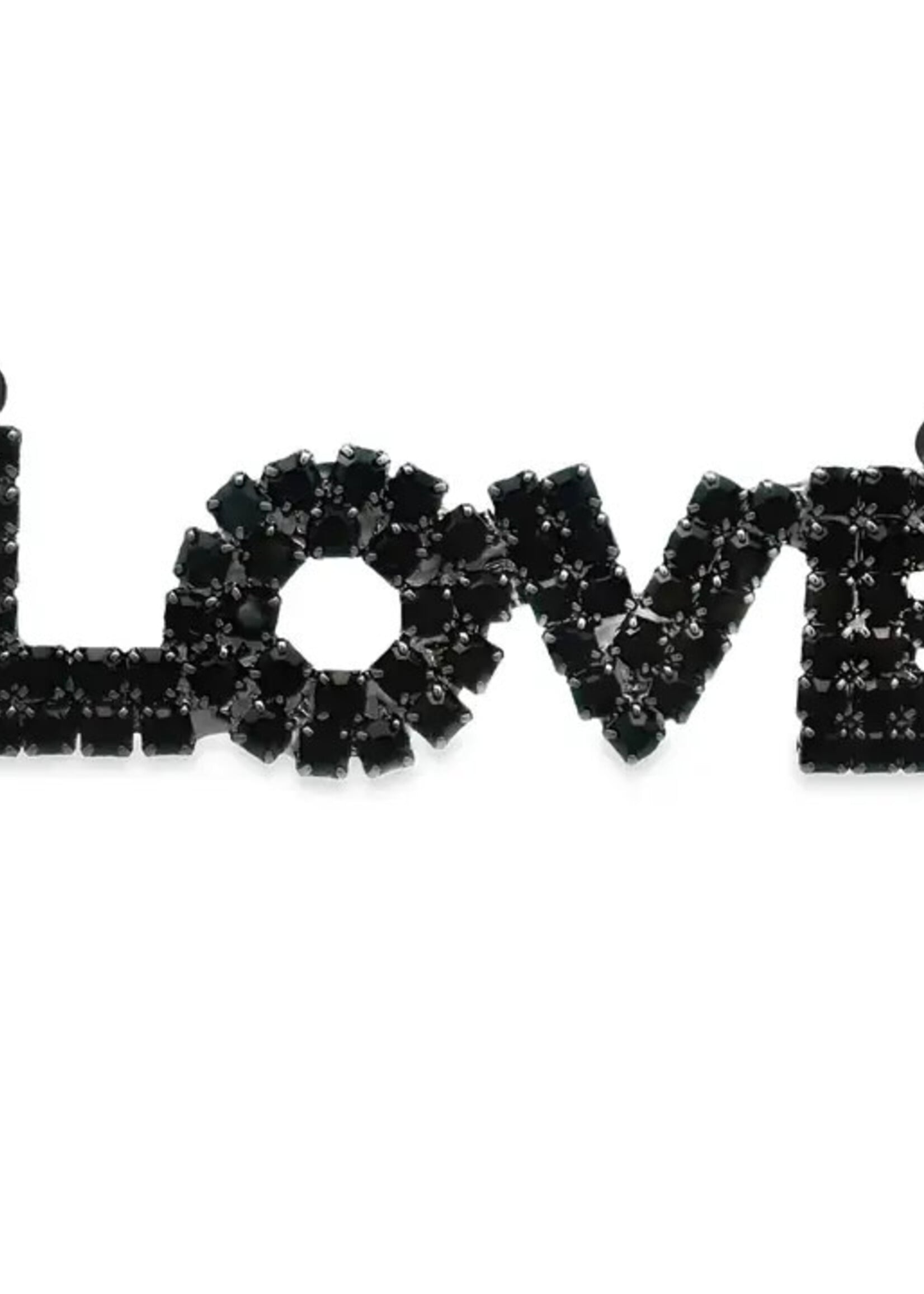 Tova Mini LA LA LOVE Necklace in Smutt Jet