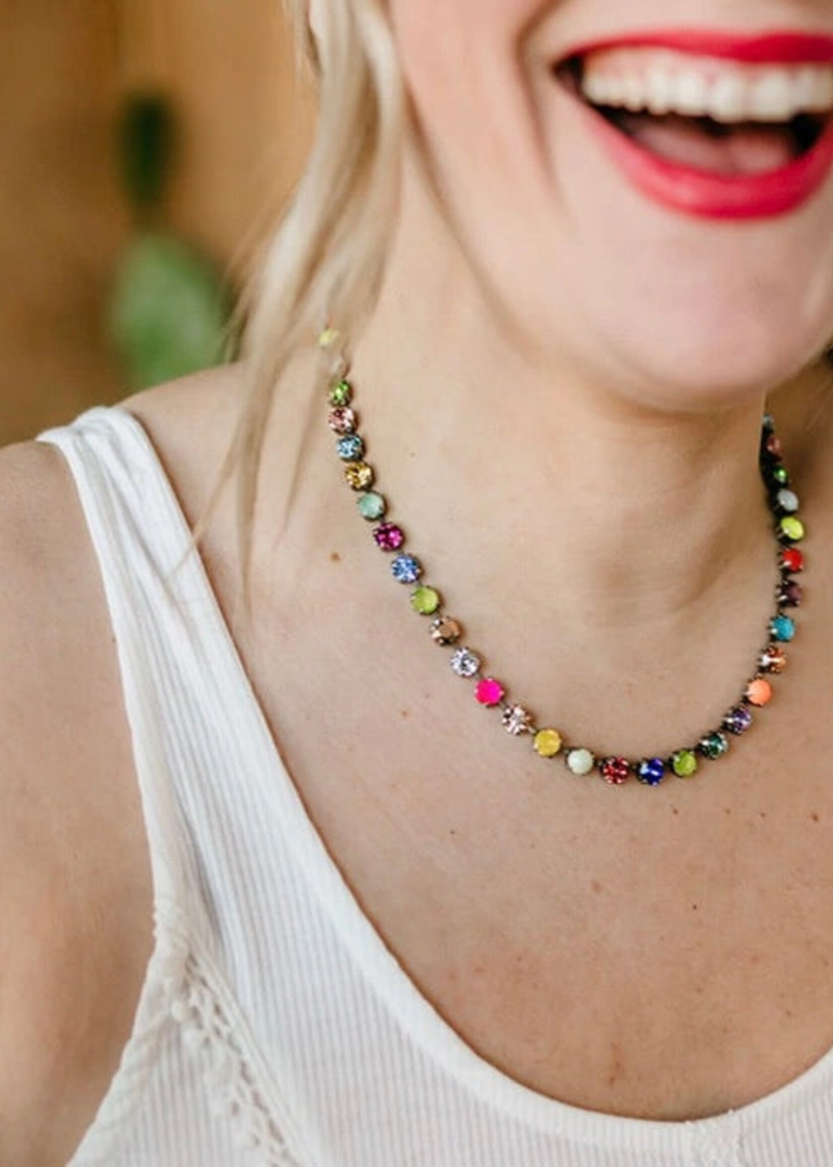 Tova Sarina Pop Necklace Antique Silver