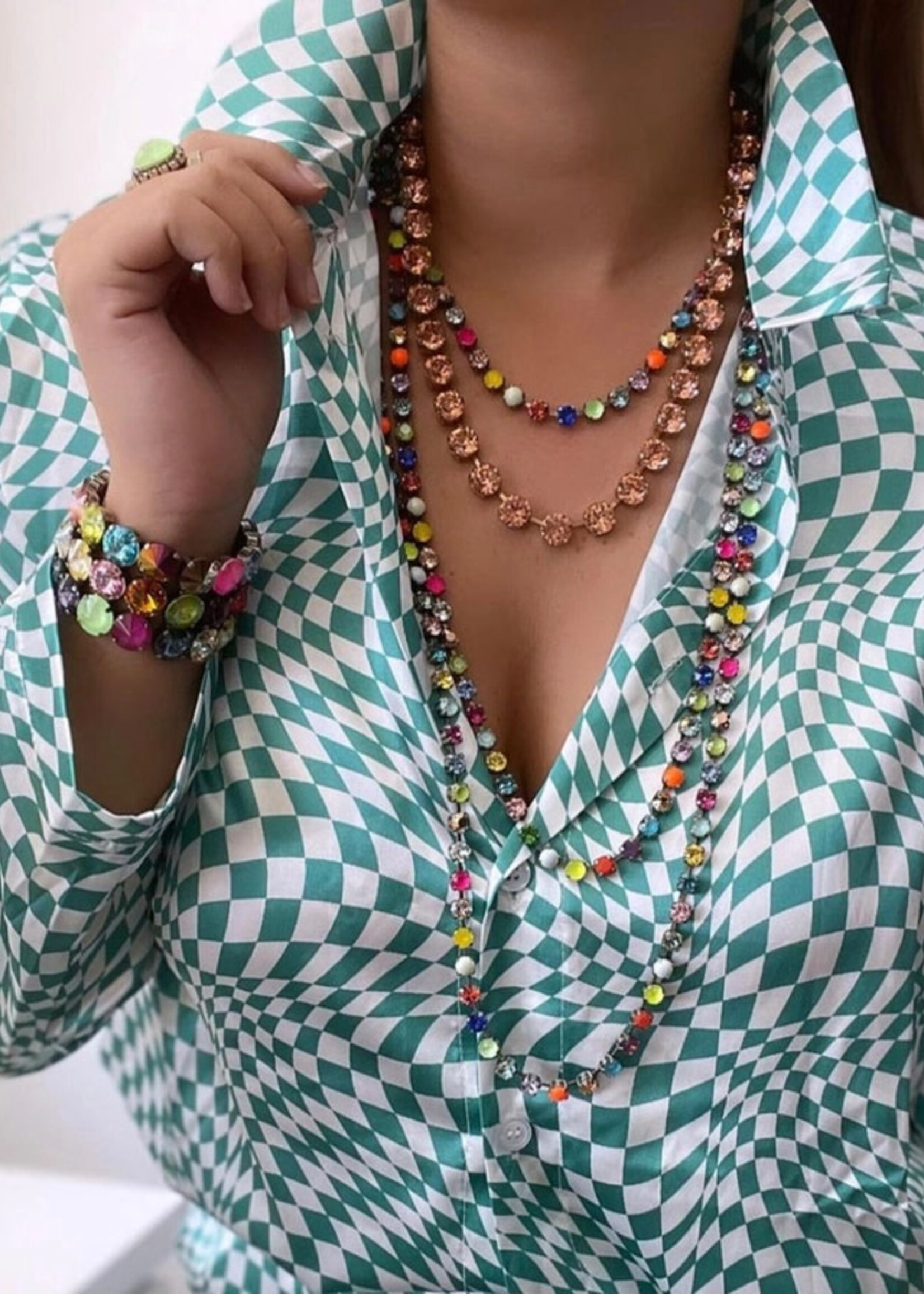 Tova Sarina Pop Necklace Antique Silver