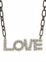 Tova La La Love Necklace Antique Silver