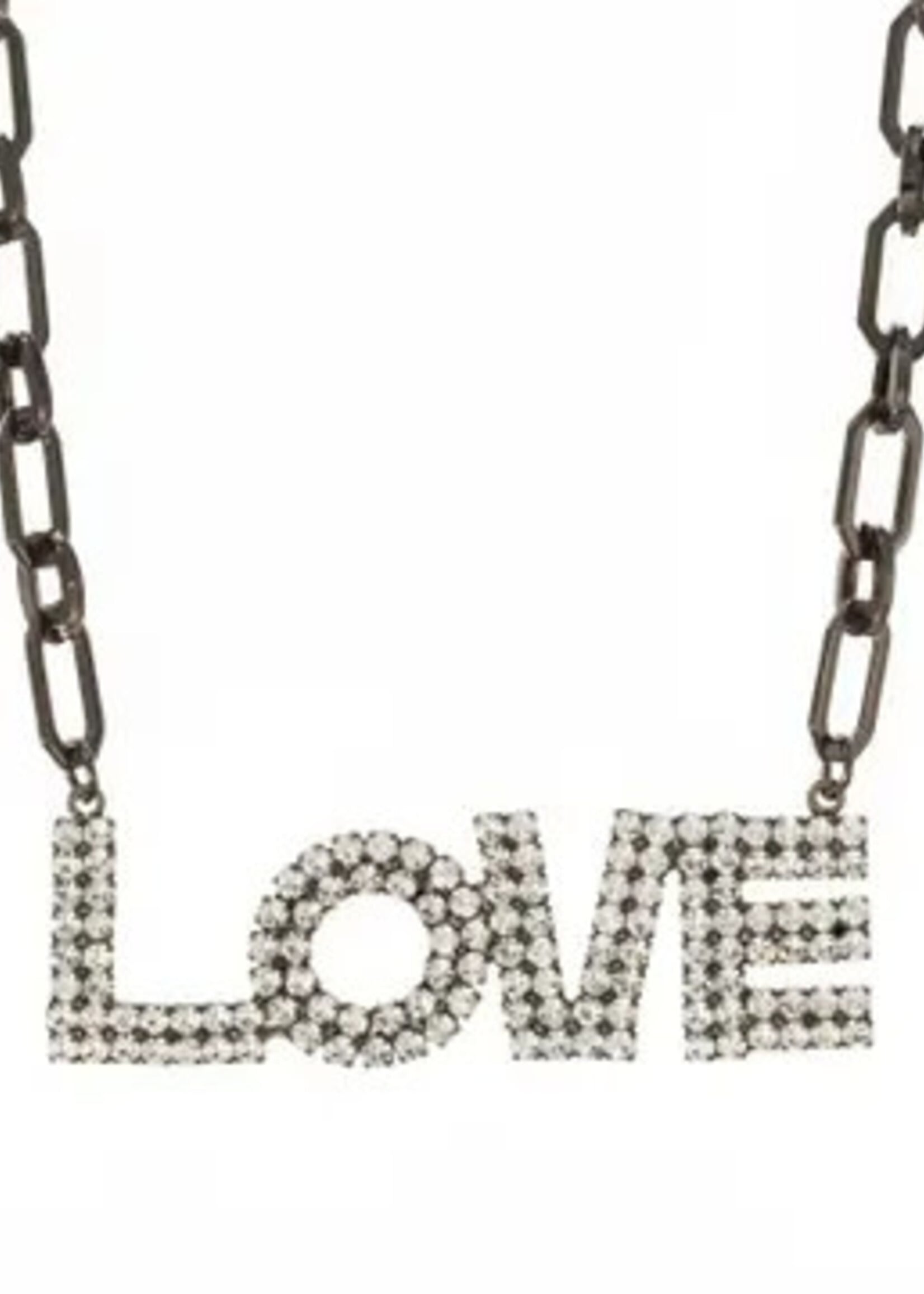 Tova La La Love Necklace Antique Silver
