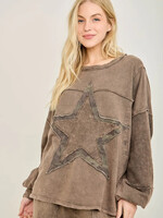 jHer Star Camo Sweatshirt Ash Oak